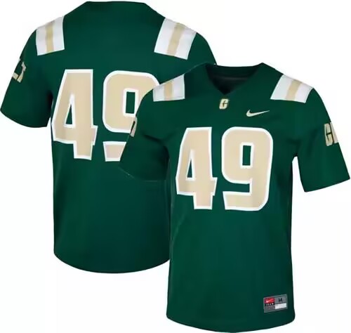 Men's Charlotte 49ers #49 Customized Green Football Stitched Jersey