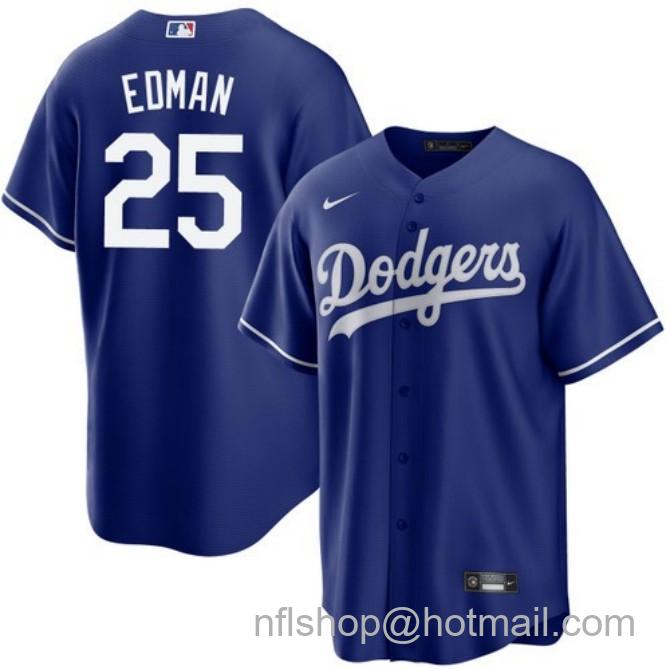 Nike Men's #25 Tommy Edman Los Angeles Dodgers Royal Alternate Stitched Baseball Jersey