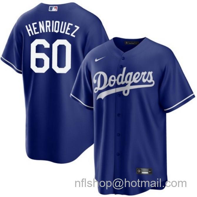 Nike Men's #60 Edgardo Henriquez Los Angeles Dodgers Royal Alternate Stitched Baseball Jersey