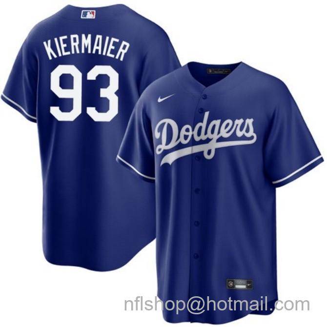 Nike Men's #93 Kevin Kiermaier Los Angeles Dodgers Royal Alternate Stitched Baseball Jersey