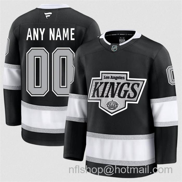 Customized Fanatics Men's Los Angeles Kings Black 2024-25 Home Stitched Hockey Jersey