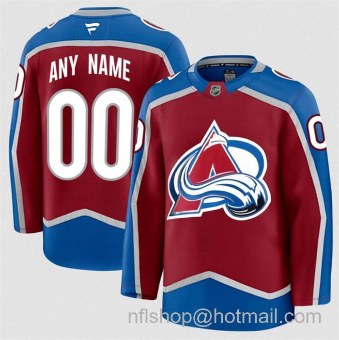 Customized Fanatics Men's Colorado Avalanche Burgundy 2024-25 Home Stitched Jersey