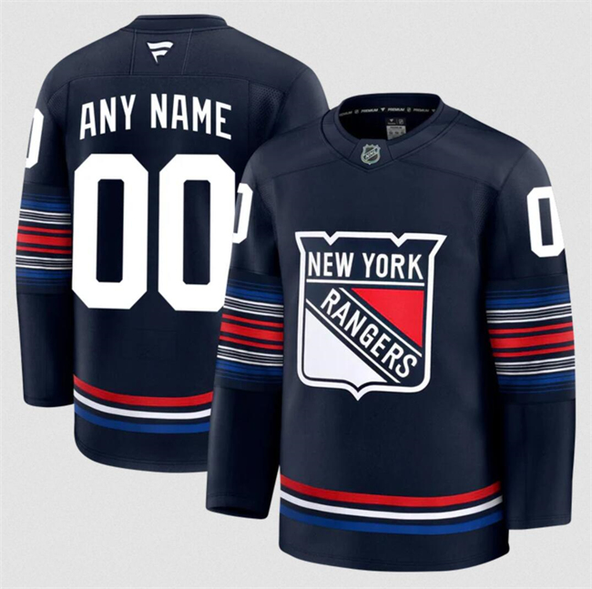 Customized Fanatics Men's New York Rangers Navy 2024-25 Stitched Hockey Jersey