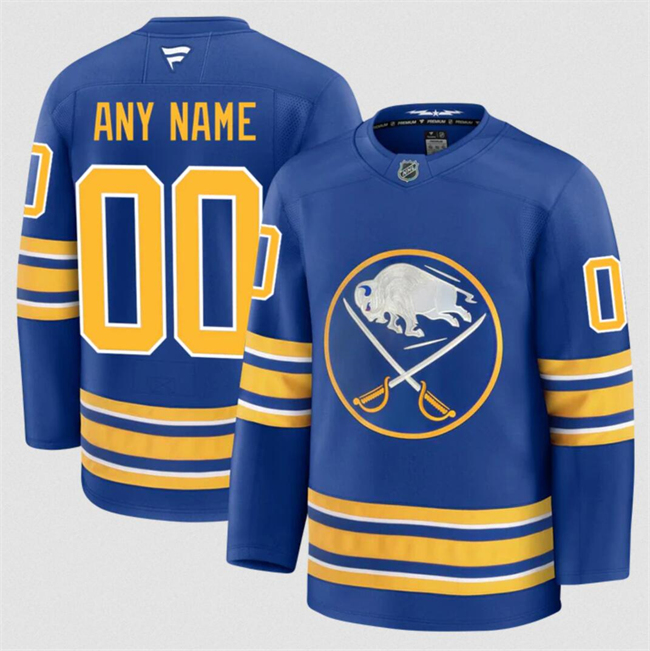 Customized Fanatics Men's Buffalo Sabres Blue 2024-25 Home Stitched Hockey Jersey