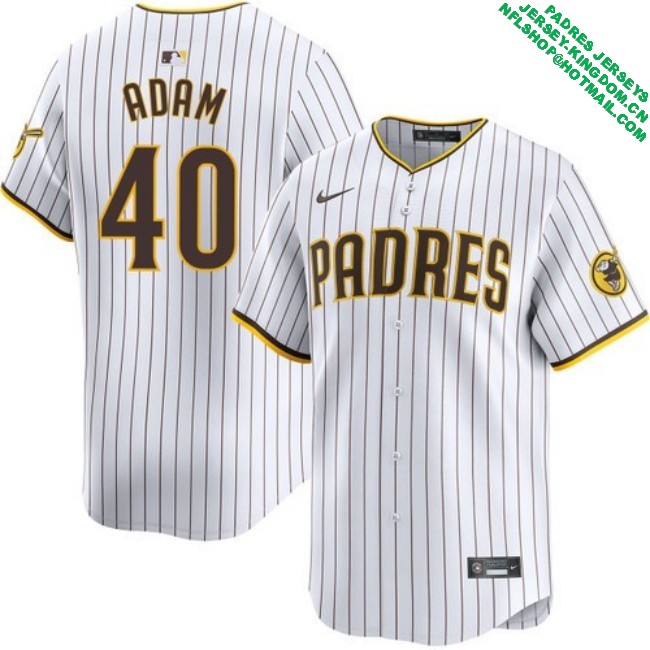 Nike Men's #40 Jason Adam San Diego Padres Home Limited Stitched MLB Baseball Jersey - White