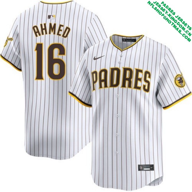 Nike Men's #16 Nick Ahmed San Diego Padres Home Limited Stitched MLB Baseball Jersey - White