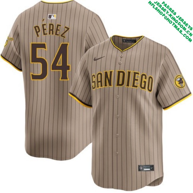 Nike Men's #54 Martin Perez San Diego Padres Alternate Limited Stitched MLB Baseball Jersey - Brown