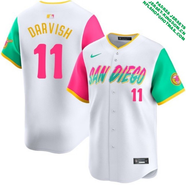 Nike Men's #11 Yu Darvish San Diego Padres City Connect Limited Stitched MLB Baseball Jersey - White