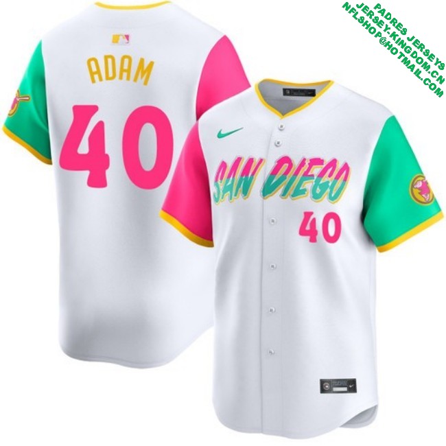 Nike Men's #40 Jason Adam San Diego Padres City Connect Limited Stitched MLB Baseball Jersey - White