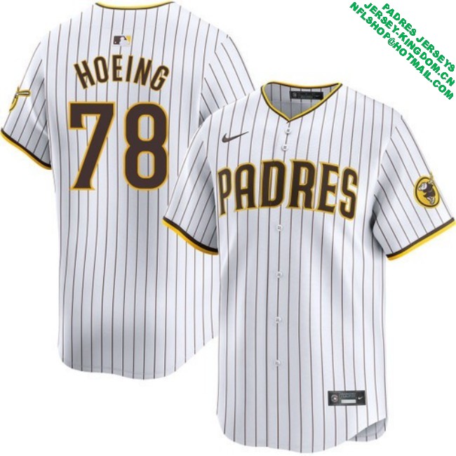 Nike Men's #78 Bryan Hoeing San Diego Padres Home Limited Stitched MLB Baseball Jersey - White