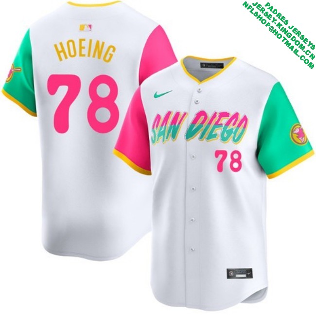 Nike Men's #78 Bryan Hoeing San Diego Padres City Connect Limited Stitched MLB Baseball Jersey - White