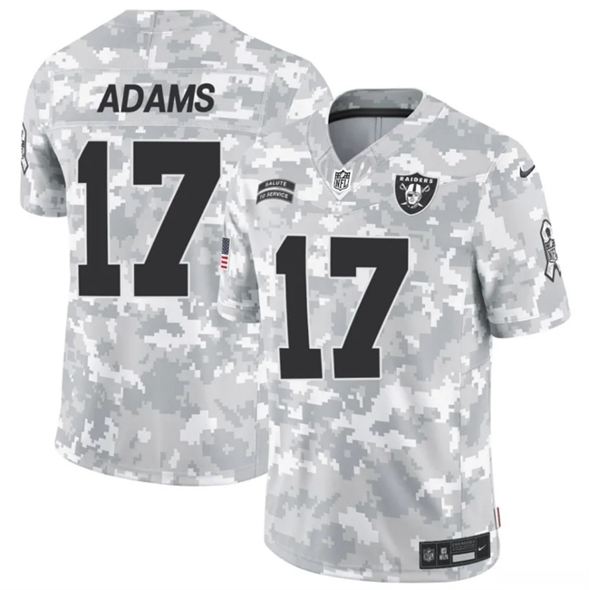 Men's Las Vegas Raiders #17 Davante Adams 2024 F.U.S.E Arctic Camo Salute to Service Limited Stitched Football Jersey