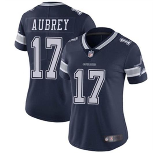 Women's Dallas Cowboys #17 Brandon Aubrey Vapor Limited Stitched Jersey Navy Blue