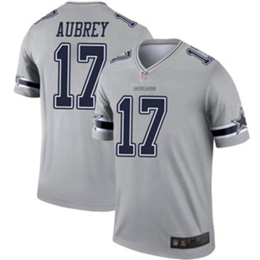 Men's Dallas Cowboys #17 Brandon Aubrey Vapor Limited Inverted Gray Stitched Jersey