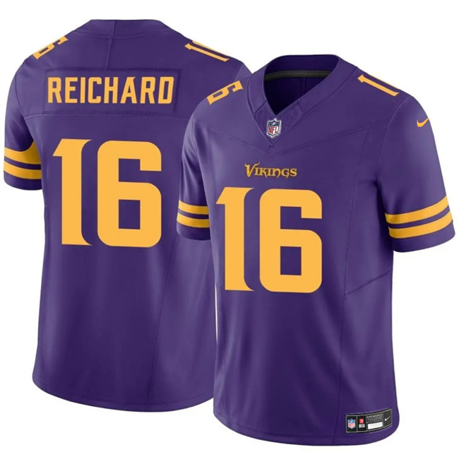 Men's Minnesota Vikings #16 Will Reichard Purple 2023 F.U.S.E. Color Rush Untouchable Limited Stitched Jersey