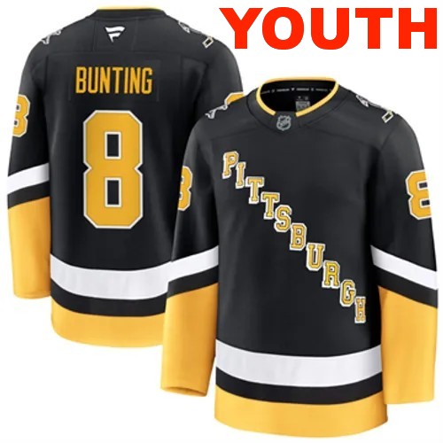 Youth Pittsburgh Penguins Fanatics Michael Bunting Authentic 2024-25 Alternate Black Stitched NHL Hockey Jersey