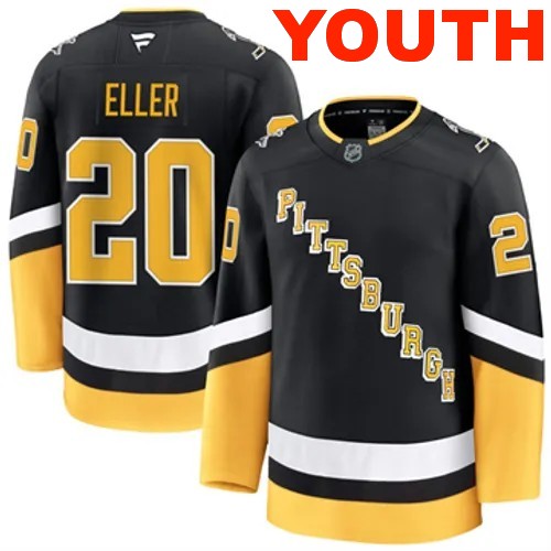 Youth Pittsburgh Penguins Fanatics Lars Eller Authentic 2024-25 Alternate Black Stitched NHL Hockey Jersey