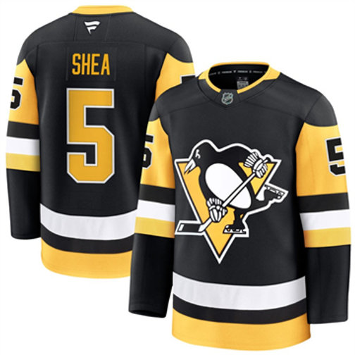 Men's Pittsburgh Penguins Fanatics Ryan Shea Authentic 2024-25 Home Black Stitched NHL Hockey Jersey