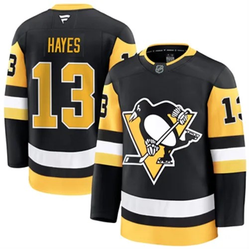 Men's Pittsburgh Penguins Fanatics Kevin Hayes Authentic 2024-25 Home Black Stitched NHL Hockey Jersey