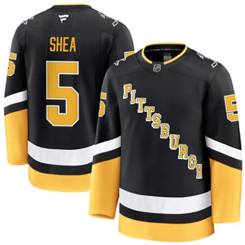 Men's Pittsburgh Penguins Fanatics Ryan Shea Authentic 2024-25 Alternate Black Stitched NHL Hockey Jersey