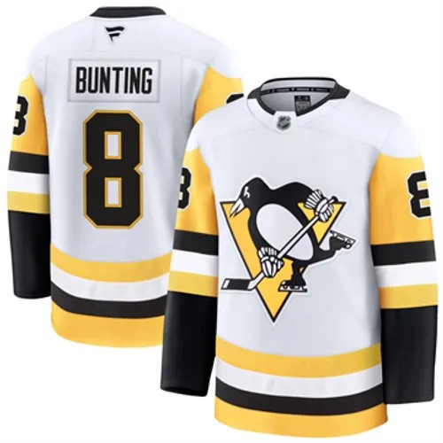 Men's Pittsburgh Penguins Fanatics Michael Bunting Authentic 2024-25 Away White Stitched NHL Hockey Jersey