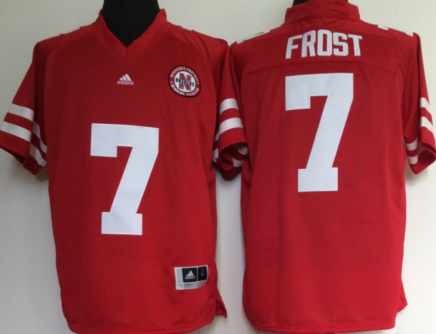 Men's NCAAF Nebraska Cornhuskers #7 Scott Frost Adidas White Stitched College Football Jerseys