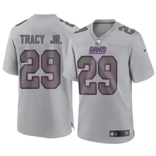 Men's New York Giants #29 Tyrone Tracy Jr. Atmosphere Fashion Limited Gray Nike Stitched NFL Football Jersey