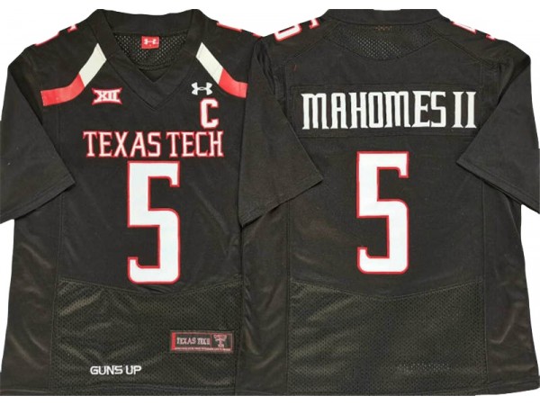 Men's Texas Tech Red Raiders #5 Patrick Mahomes II Under Armour Black Stitched College Football Jersey