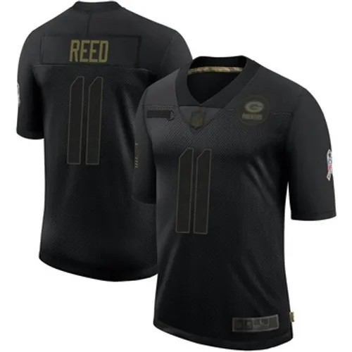 Men's Green Bay Packers Nike #11 Jayden Reed Vapor Limited 2020 Salute to Service Black Stitched NFL Jersey