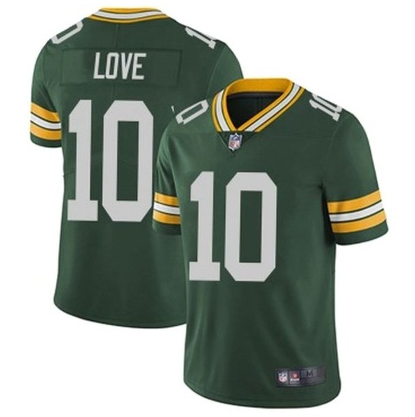 Men's Green Bay Packers #10 Jordan Love Green Vapor Limited Stitched Football Jersey