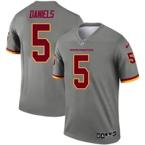 Men's Washington Commanders #5 Jayden Daniels Vapor Limited Inverted Legend Gray Nike Stitched NFL Jersey