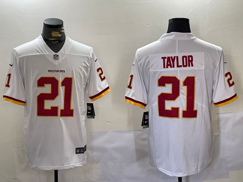 Men's Washington Redskins #21 Sean Taylor White Vapor Limited Stitched Football Jersey