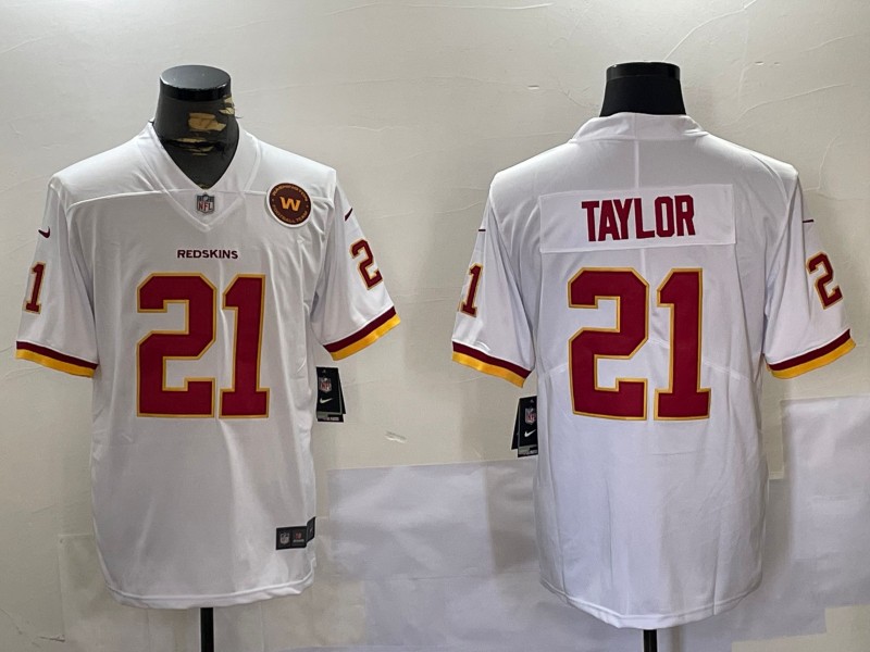 Men's Washington Redskins #21 Sean Taylor White Vapor Limited Stitched Football Jerseys