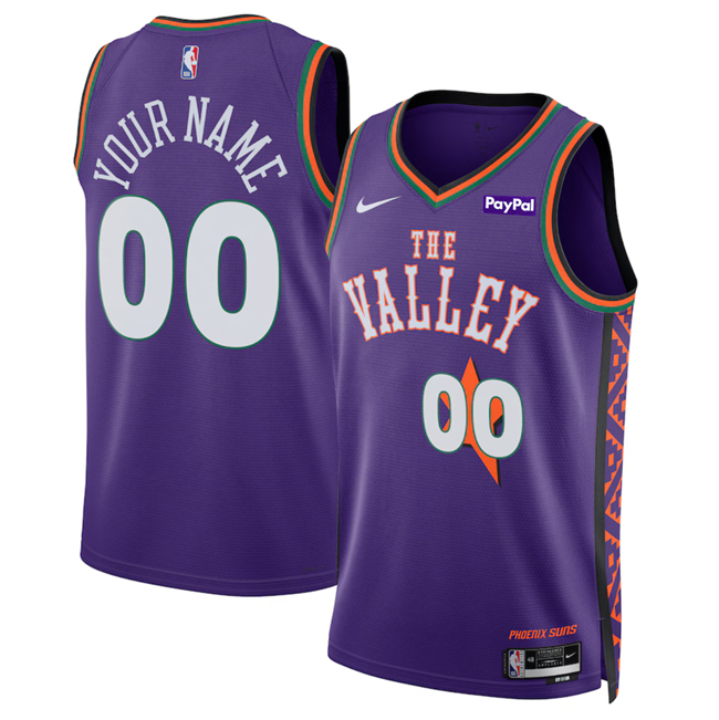 Men's Phoenix Suns Customized Nike Purple 2024-25 City Edition Swingman Stitched Basketball Jersey