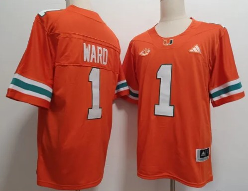 Men's Miami Hurricanes Nike #1 Cam Ward Orange F.U.S.E. Stitched College Football Jersey