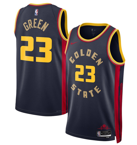 Men's Golden State Warriors #23 Draymond Green Navy 2024 25 City Edition Swingman Stitched Basketball Jersey