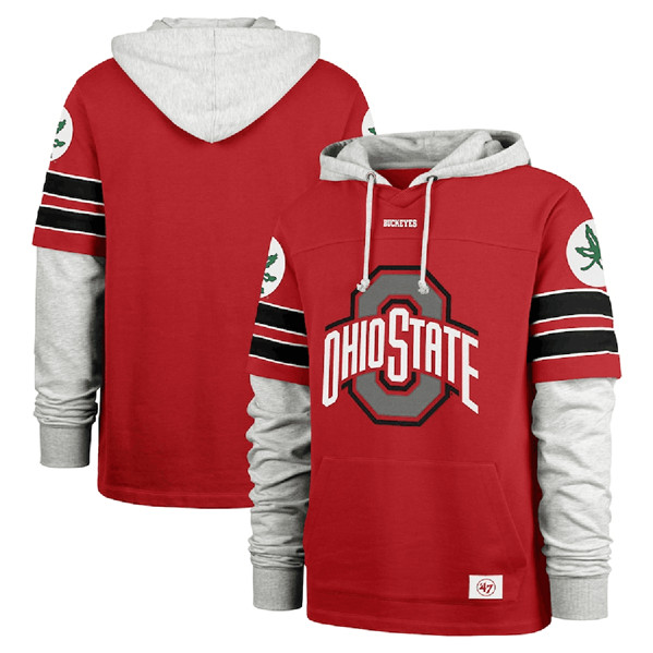 Men's Ohio State Buckeyes Red Pullover Hoodie