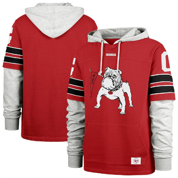 Men's Georgia Bulldogs Red Pullover Hoodie