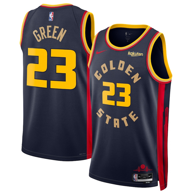 Men's Golden State Warriors #23 Draymond Green Navy 2024_25 City Edition Stitched Basketball Jersey