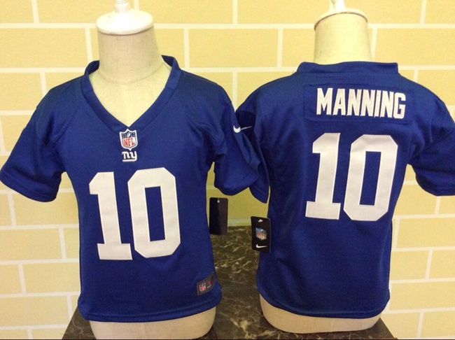 Youth New York Giants #10 Eli Manning Blue Stitched Football Jersey