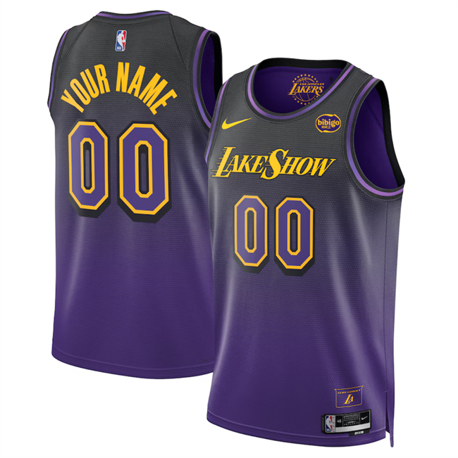 Men's Los Angeles Lakers Customized Purple 2024_25 City Edition Stitched Basketball Jersey