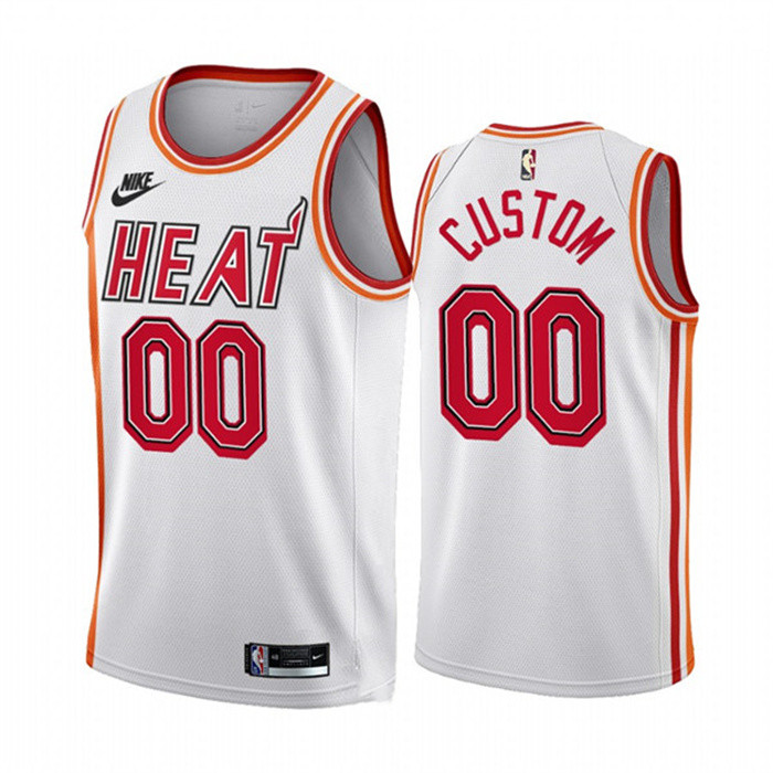 Toddlers Miami Heat Customized White Classic Edition Stitched Jersey