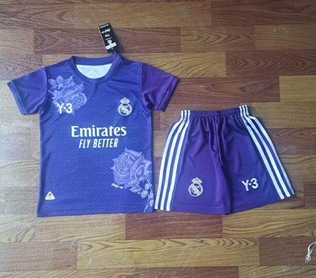 Youth Real Madrid Custom Purple 2024-25 Soccer Jersey Suit