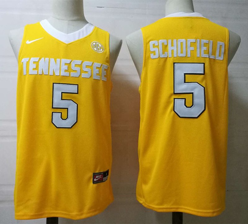 Men's Tennessee Volunteers #5 Admiral Schofield 2015-2018 Orange Nike College Basketball Jersey