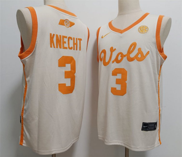 Men's Tennessee Volunteers #4 Dalton Knecht White Nike Retro Classic College Basketball Jersey