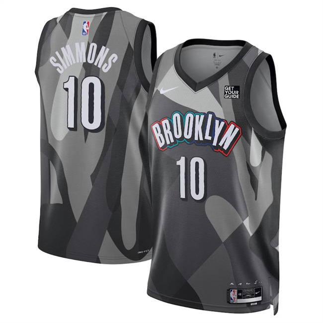 Men's Brooklyn Nets #10 Ben Simmons Black 2024-25 City Edition Stitched Basketball Jersey