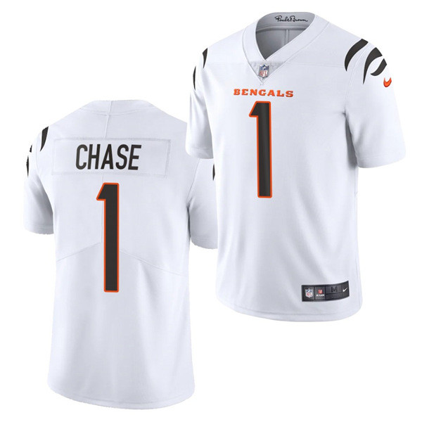 Youth Cincinnati Bengals #1 Ja'Marr Chase White Vapor Untouchable Limited Stitched Jersey