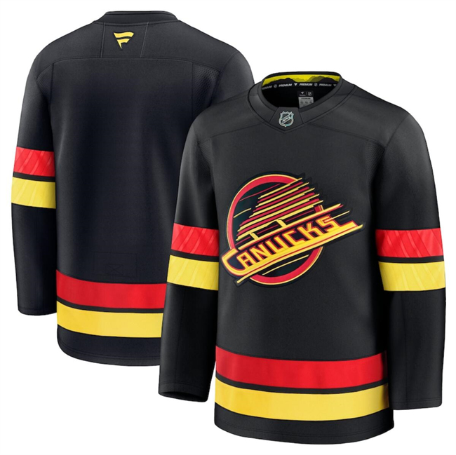 Youth Vancouver Canucks Blank Black 2024-25 Alternate Stitched Hockey Jersey