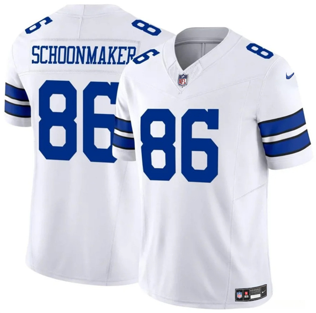 Men's Dallas Cowboys #86 Luke Schoonmaker White 2023 F.U.S.E Vapor Untouchable Limited Stitched Football Jersey