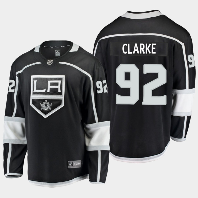 Men's Los Angeles Kings #92 Brandt Clarke Home Black Breakaway Player Stitched Hockey Jersey